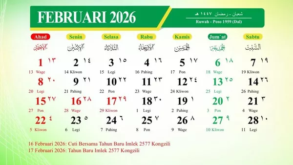 Imlek 2026 Jadi Momentum Libur Panjang Februari, Masyarakat Nikmati Empat Hari Waktu Luang