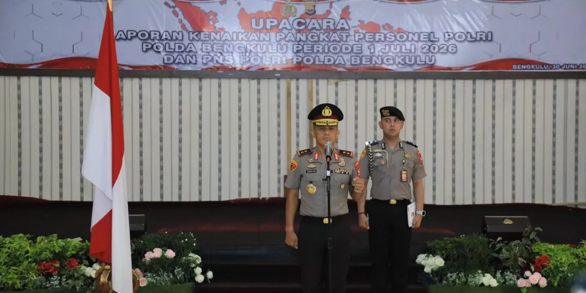 510 Personel Polri dan 46 PNS Polda Bengkulu Naik Pangkat, Pesan Tegas Kapolda: Ini Bukan Sekadar Penghargaan