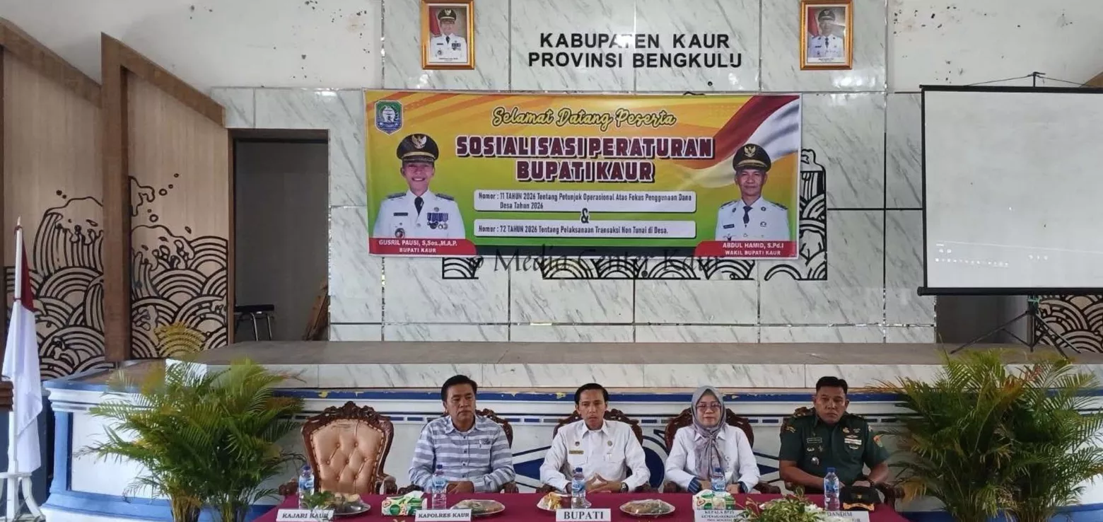 Bupati Kaur Buka Sosialisasi Perda dan Perbup Terkait Dana Desa dan Perlindungan Ketenagakerjaan