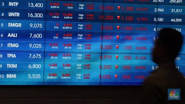 IHSG Terjun Bebas di Sesi II, Saham Tambang Jadi Episentrum Tekanan