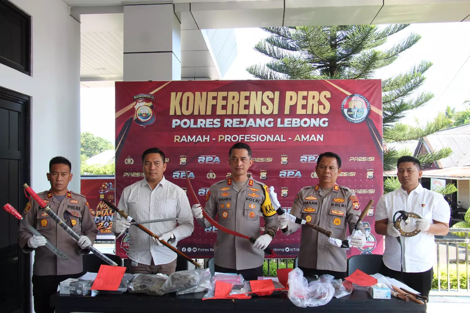 Geng Motor di Rejang Lebong Diburu! 3 Remaja Jadi Tersangka, 15 Motor Disita Polisi