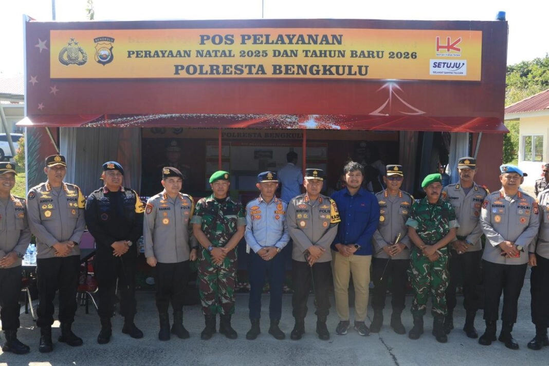Hadapi Nataru, Papolda Pantau Posyan Depan Gerbang Tol Bengkulu