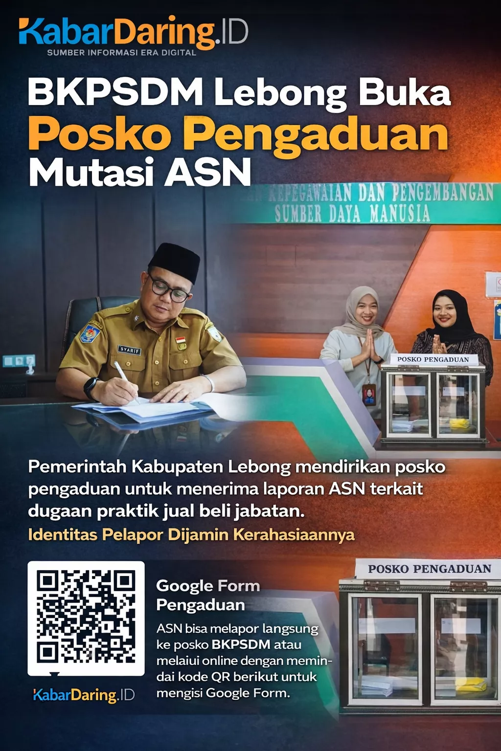 BKPSDM Lebong Buka Posko Pengaduan Mutasi ASN