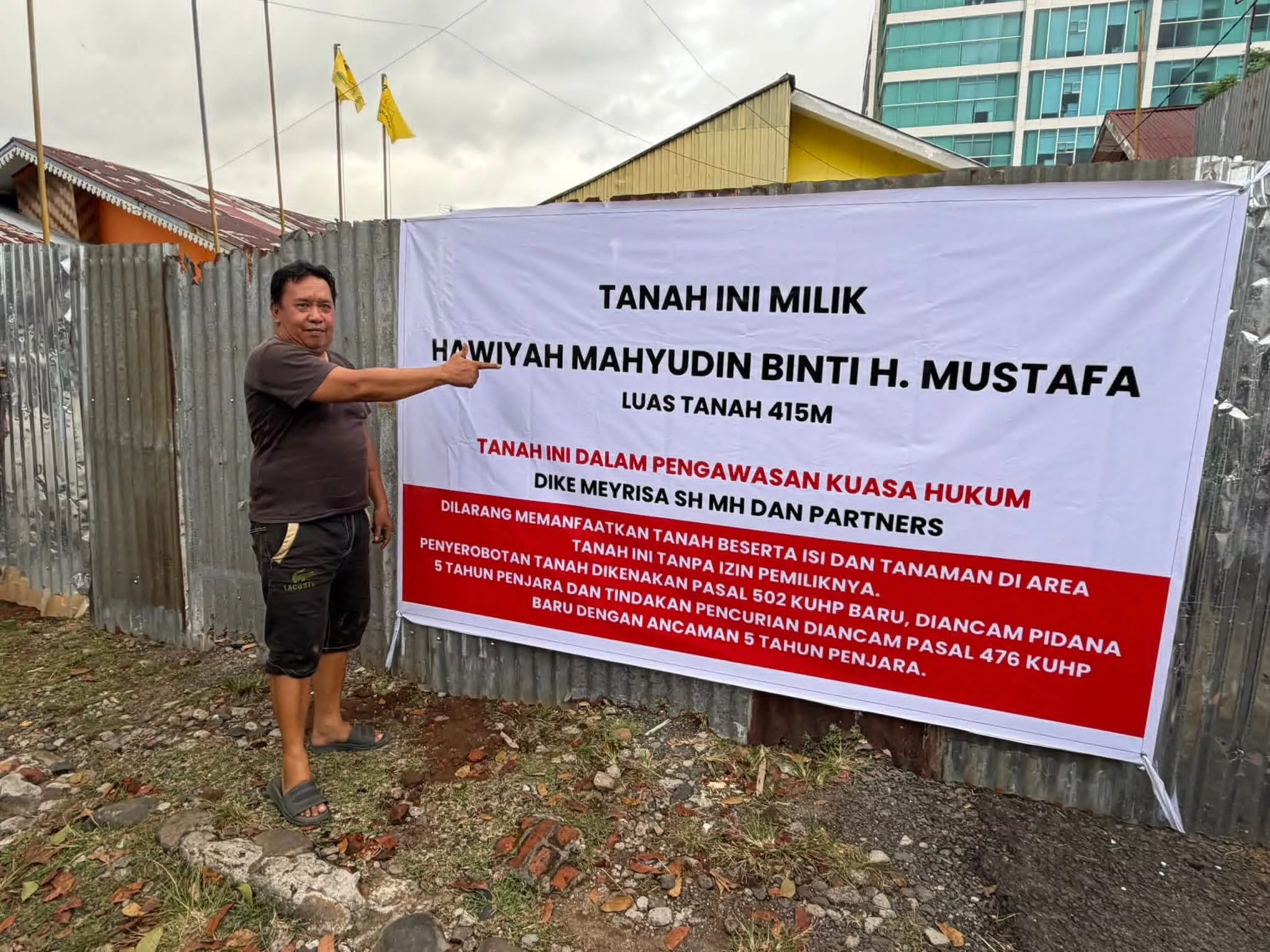 Heboh! Ahli Waris Klaim Lahan Gedung Golkar Bengkulu, Langsung Disegel dan Dipagar
