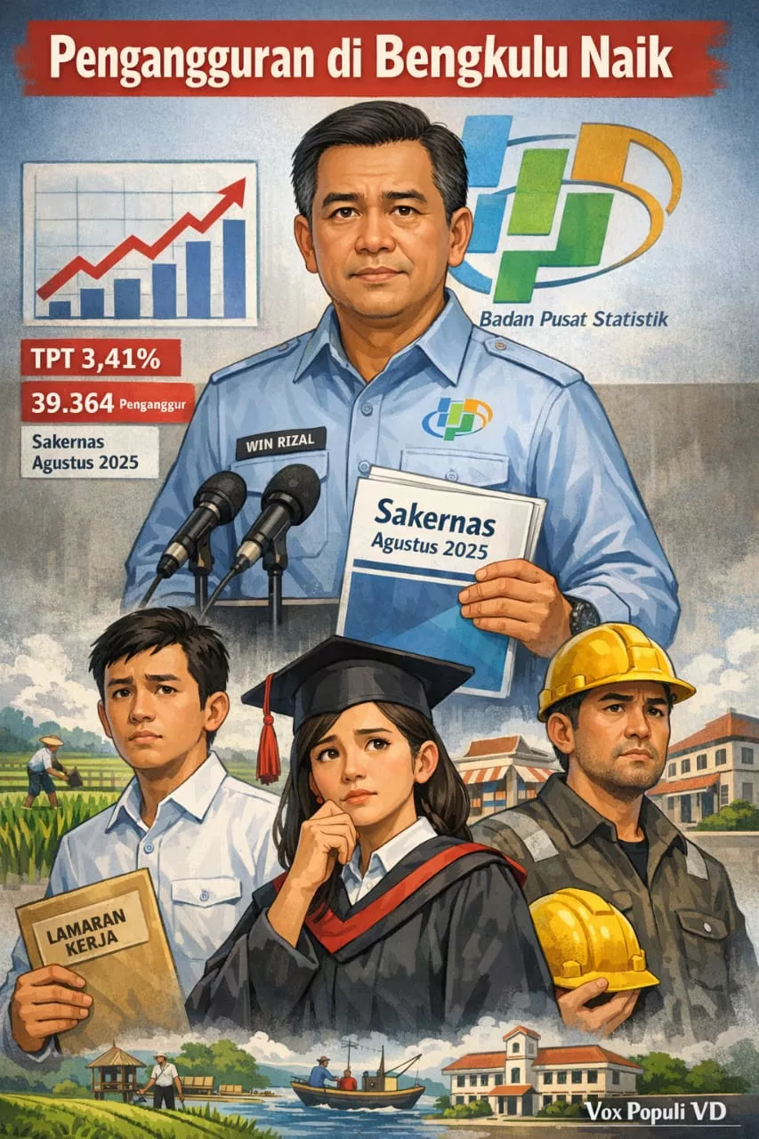 Data BPS Membongkar Gagalnya Arah Pembangunan Bengkulu: Elite Sibuk Proyek, Rakyat Kehilangan Kerja