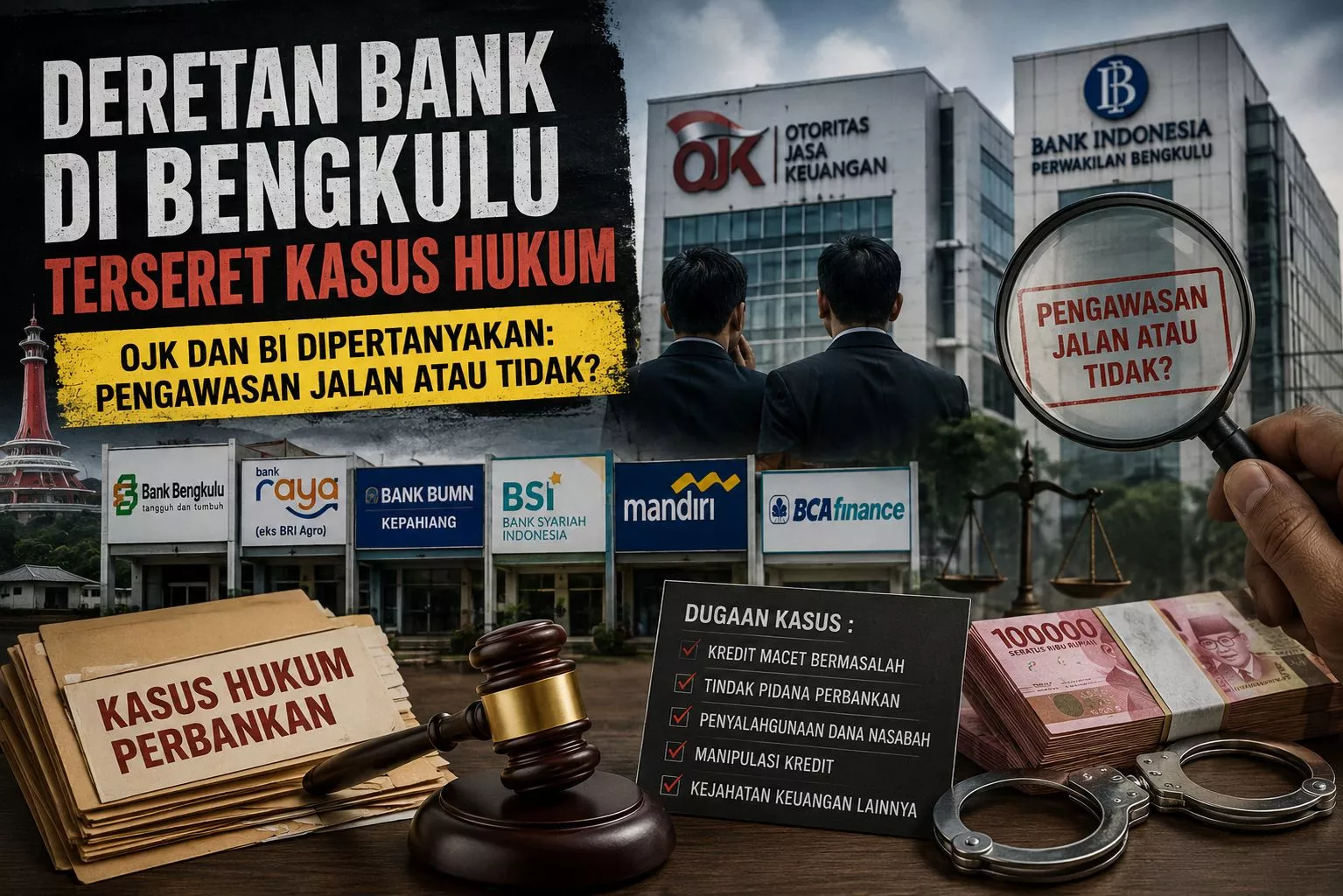 Deretan Bank di Bengkulu Terseret Kasus Hukum, OJK dan BI Dipertanyakan: Pengawasan Jalan atau Tidak?