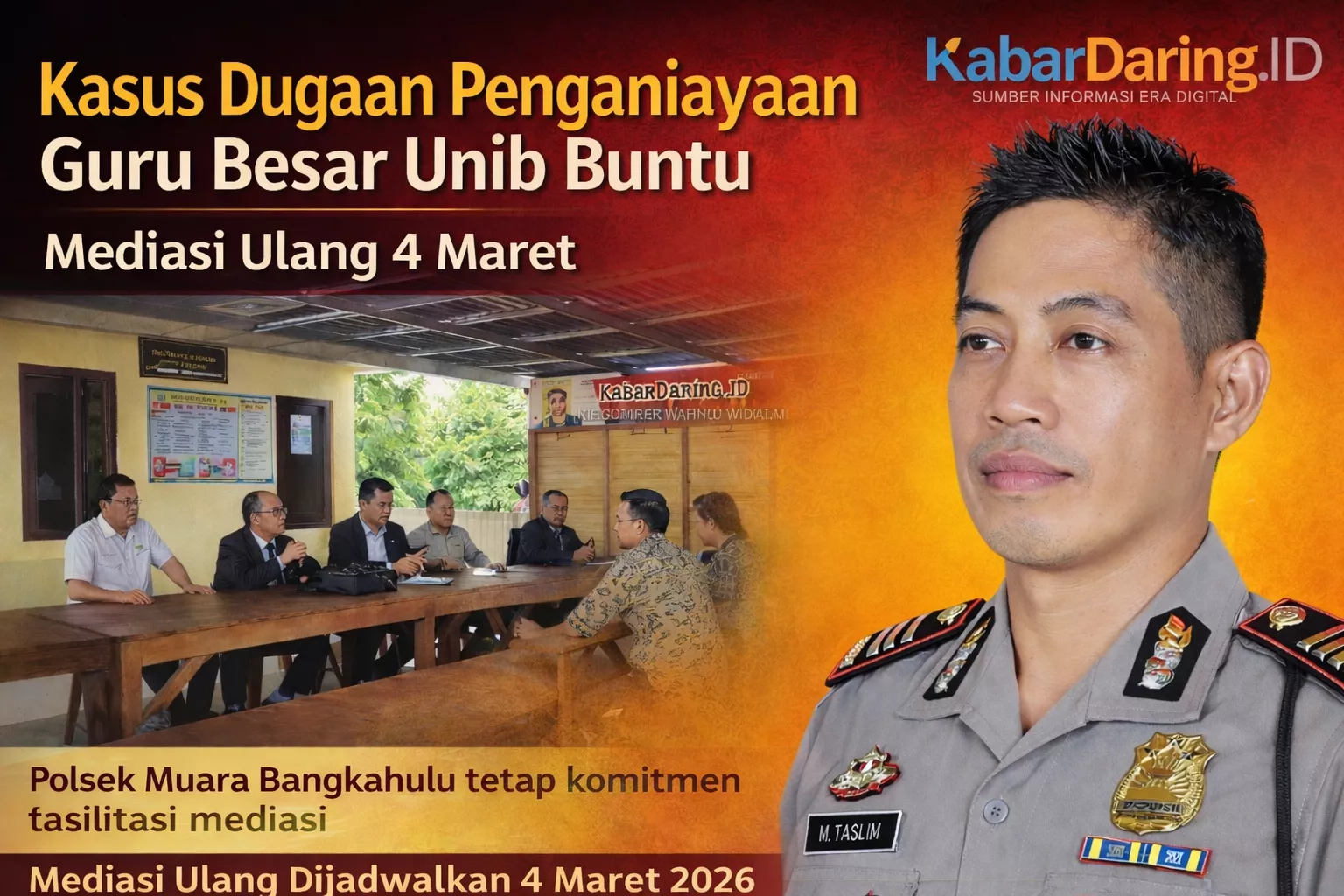 Kasus Dugaan Penganiayaan Guru Besar Unib Buntu, Mediasi Ulang 4 Maret