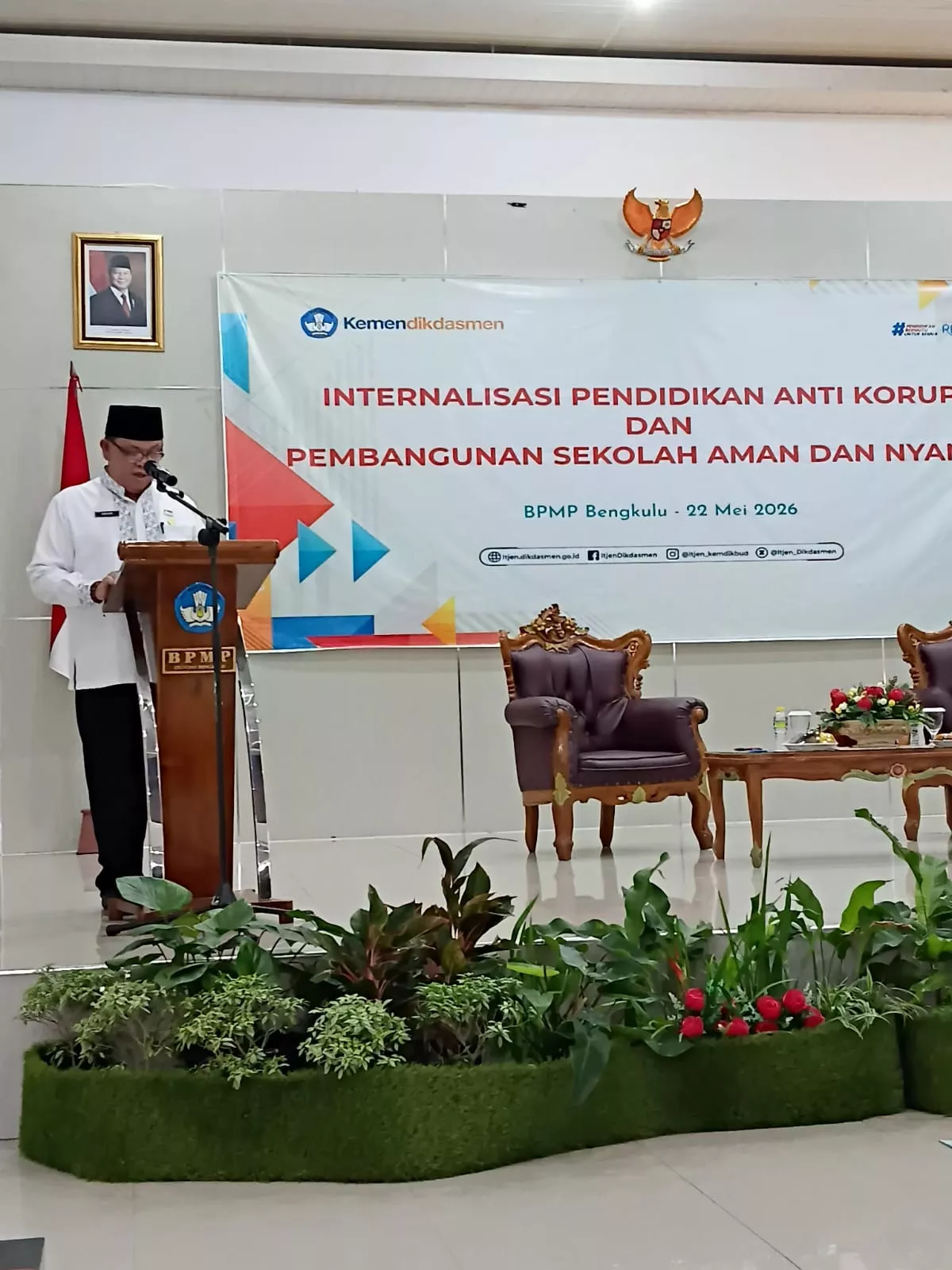Dikbud Bengkulu Tegaskan Perang Lawan Korupsi di Sekolah, Bentuk Tim Sekolah Aman hingga 2030