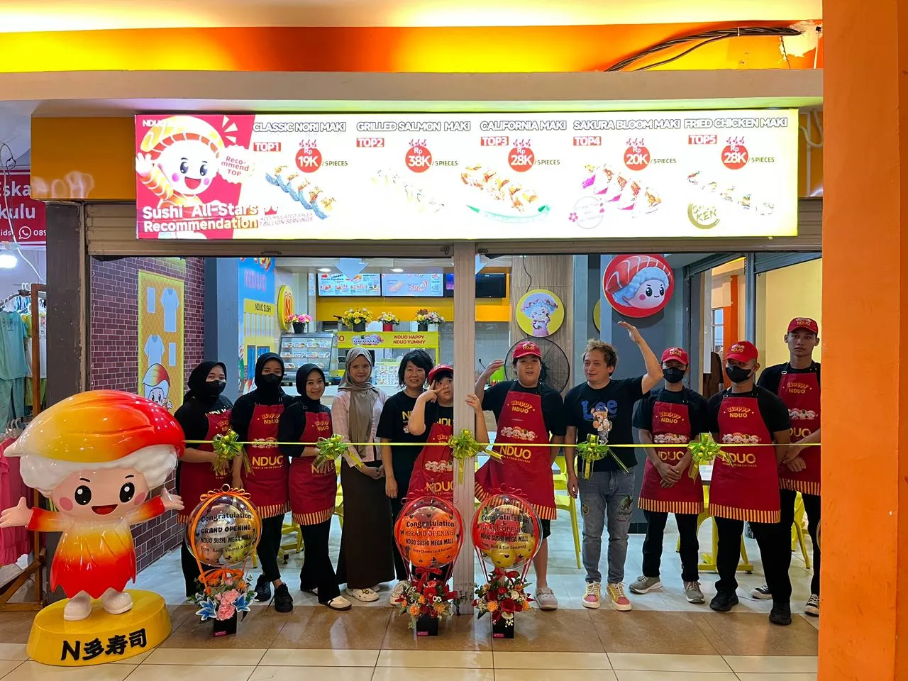 Ekspansi Kuliner, N-Duo Sushi Resmi Buka Outlet di Mega Mall