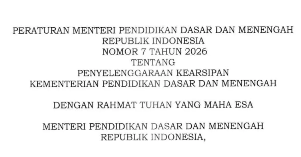 Permendikdasmen Baru Diteken, Tata Kelola Arsip Pendidikan Kini Masuk Era Modern dan Terintegrasi