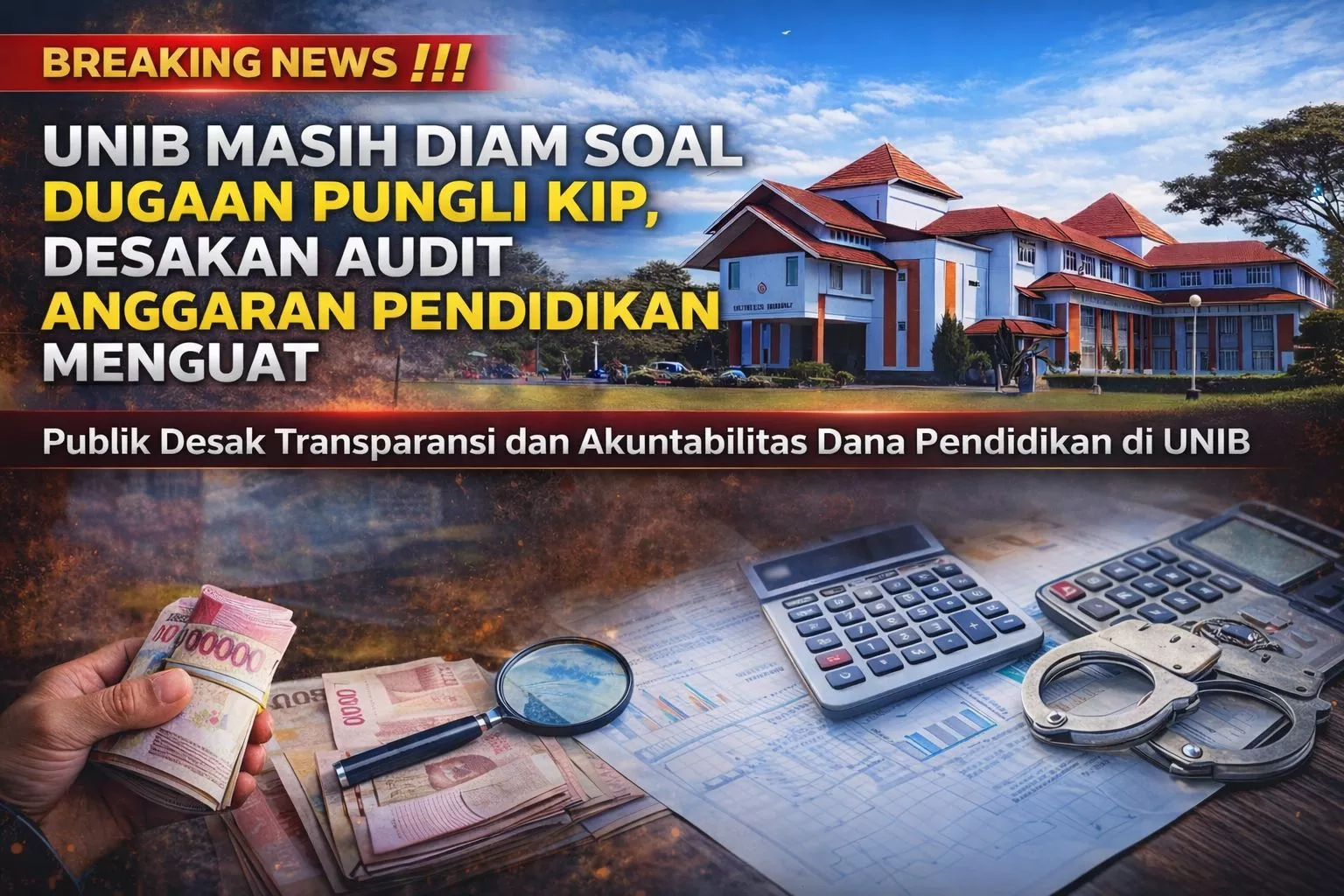 UNIB Masih Diam Soal Dugaan Pungli KIP, Desakan Audit Anggaran Pendidikan Menguat