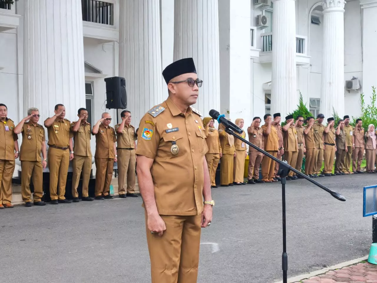 Wabup Kepahiang Pimpin Apel Gabungan, Tekankan Disiplin WFA hingga Target WTP