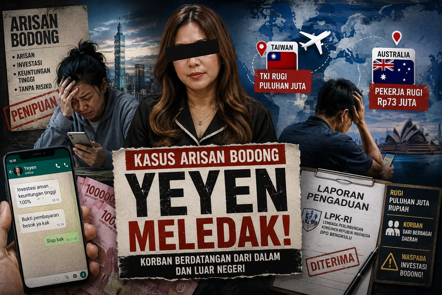 Korban Arisan Bodong Yeyen Meledak! TKI Taiwan hingga Pekerja Australia Mengaku Rugi Puluhan Juta