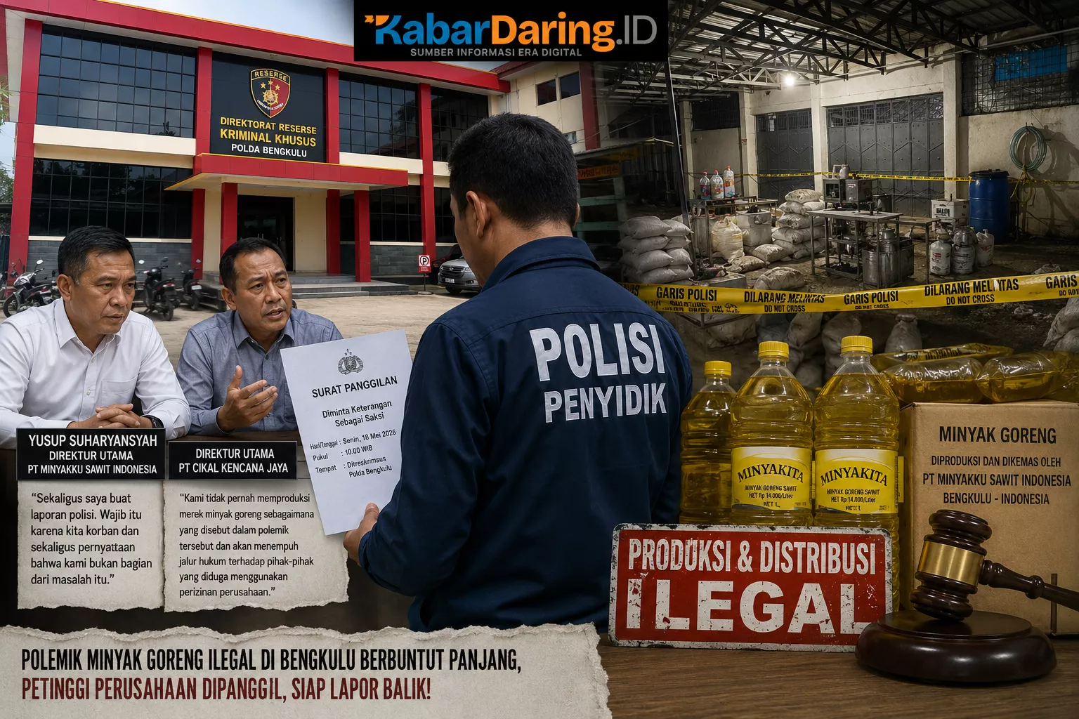 Polemik Minyak Goreng BMP Bengkulu Kian Panas, Bos Perusahaan Mulai Dipanggil Penyidik