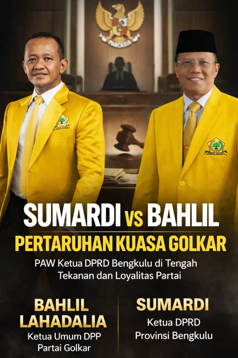 Putusan Gugatan Sumardi Ditargetkan 15 Februari 2026, Nasib Ketua DPRD Bengkulu dan PAW Golkar di Ujung Palu Hakim
