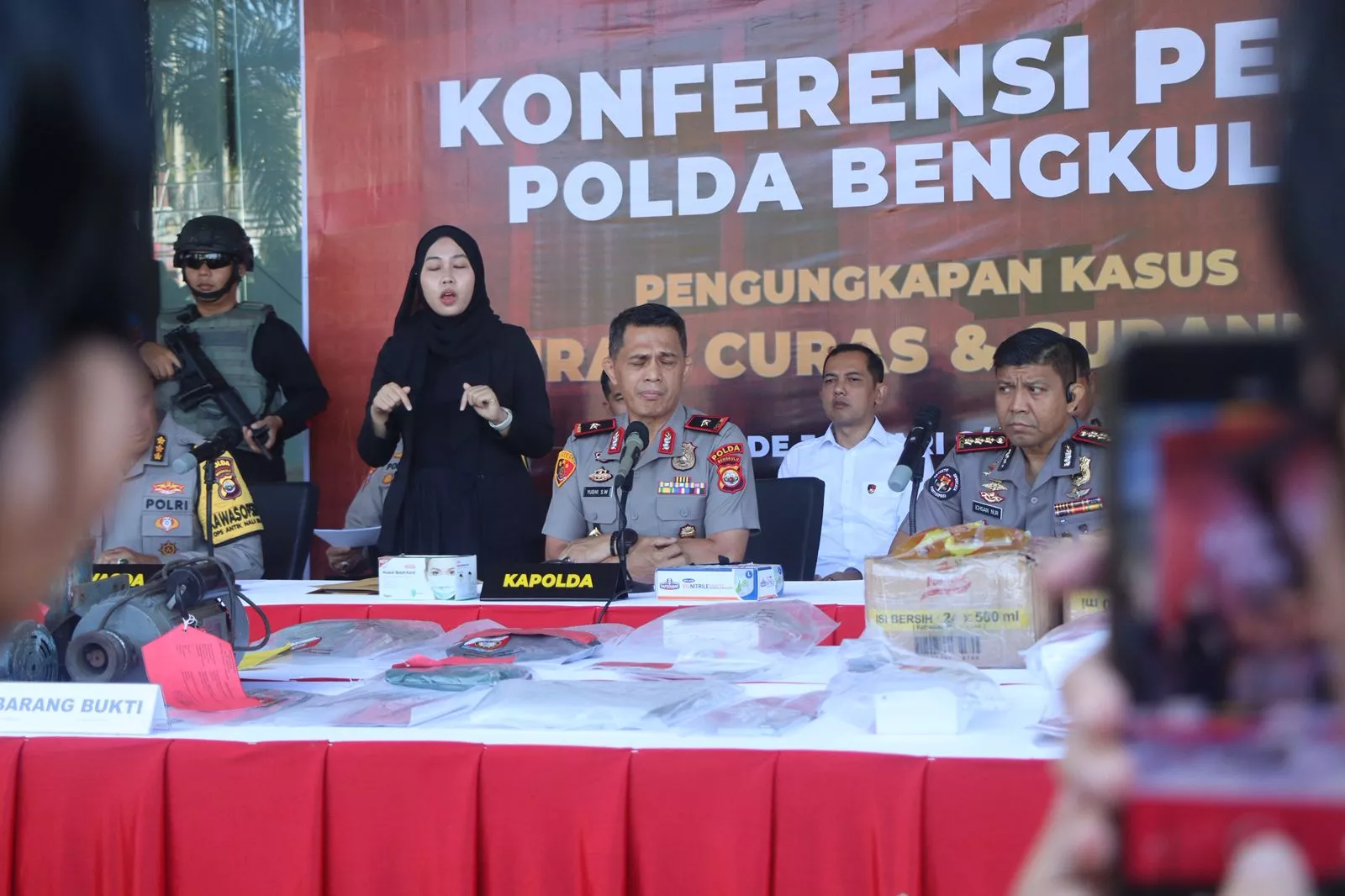Polda Bengkulu Sita Mobil, Motor, Uang Tunai hingga Pupuk dari Pengungkapan 324 Kasus 3C