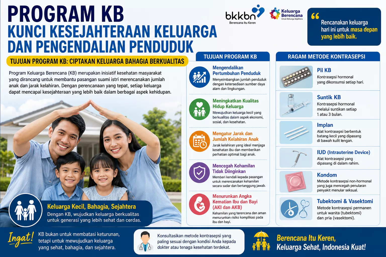 Program KB Jadi Kunci Ciptakan Keluarga Sehat, Bahagia dan Sejahtera