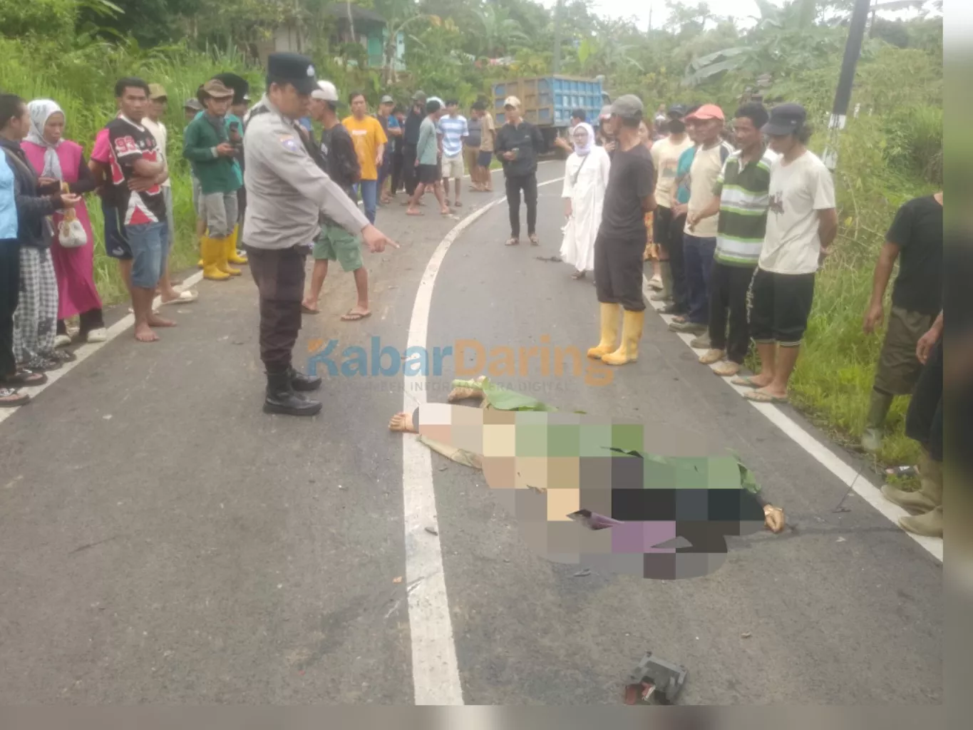 Dump Truk vs Motor di Tikungan Air Kopras, Lansia 73 Tahun Tewas di Tempat