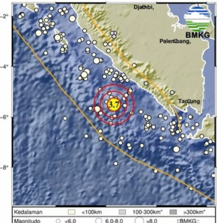 Bengkulu Diguncang 3 Kali Gempa Pagi Ini