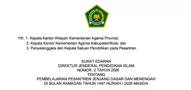 Ini Panduan Teknis Pembelajaran Pesantren selama Ramadan 1447 H