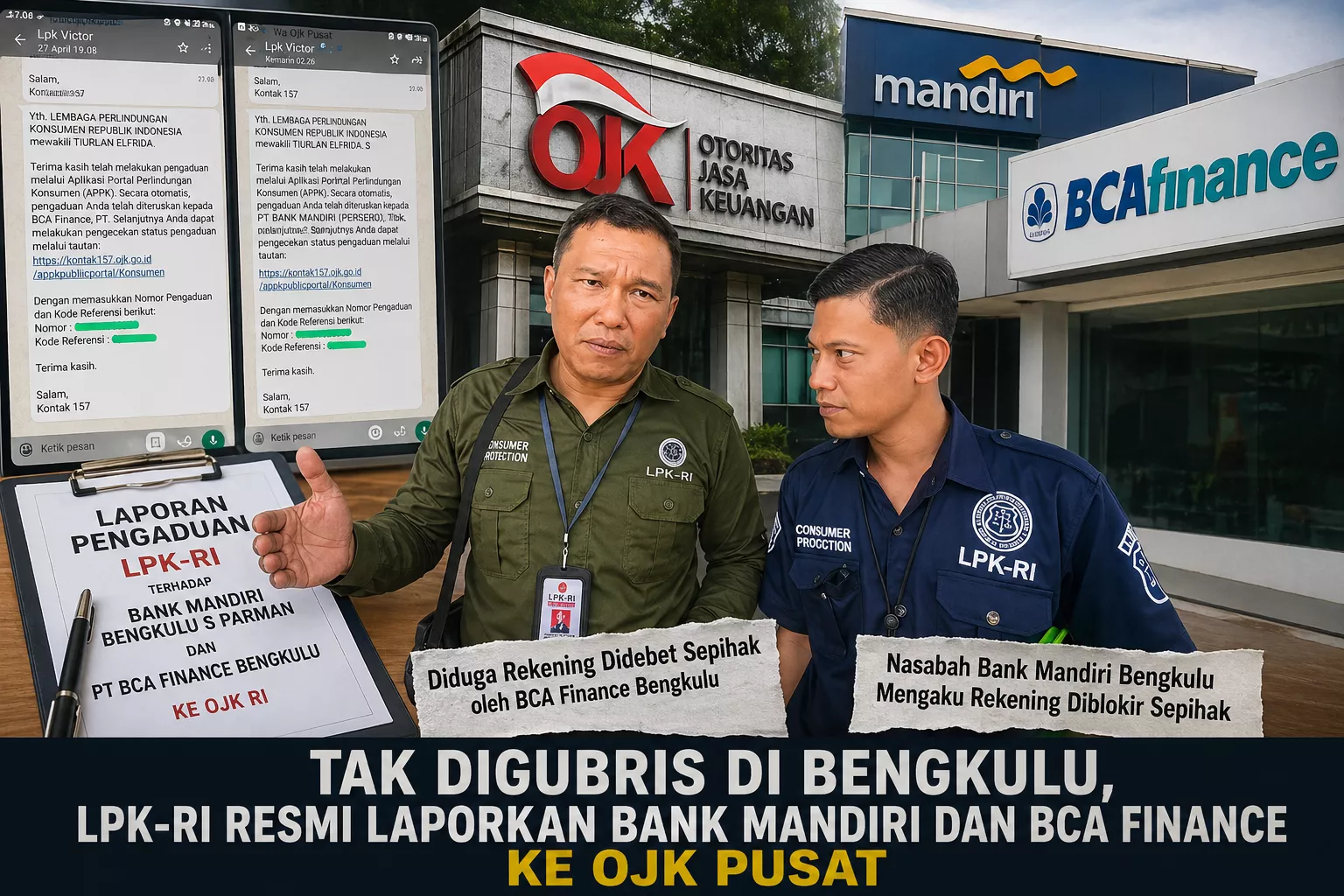 Tak Digubris di Bengkulu, LPK-RI Resmi Laporkan Bank Mandiri dan BCA Finance ke OJK Pusat