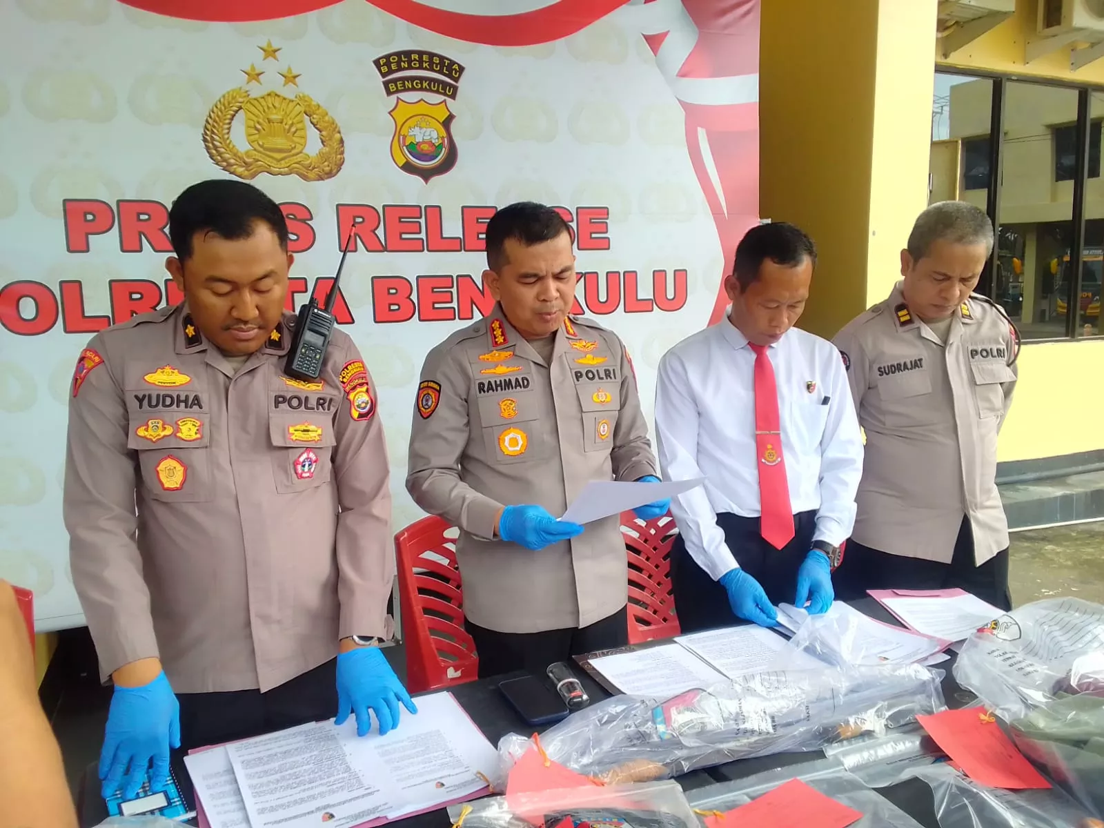 Polresta Bengkulu Ungkap 4 Kasus Kriminal Berat, Tegaskan Komitmen Berantas Kejahatan