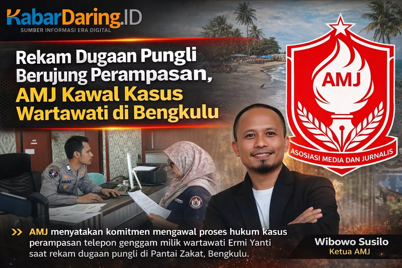 Rekam Dugaan Pungli Berujung Perampasan, AMJ Kawal Kasus Wartawati di Bengkulu