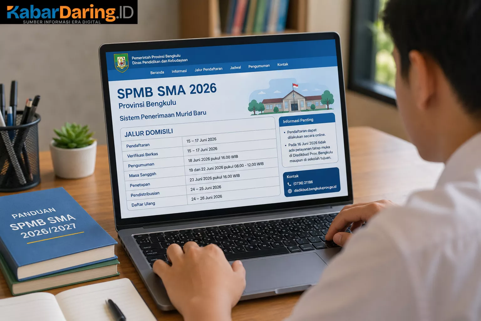 Disdikbud Bengkulu Ubah Jadwal SPMB SMA Jalur Domisili, Zulhendri Minta Orang Tua Cermati Tahapan Pendaftaran