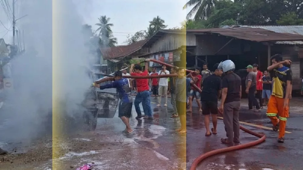Baru Keluar SPBU Mantul, Mobil Ini Terbakar, Betulkah Terpicu Rokok Elektrik?