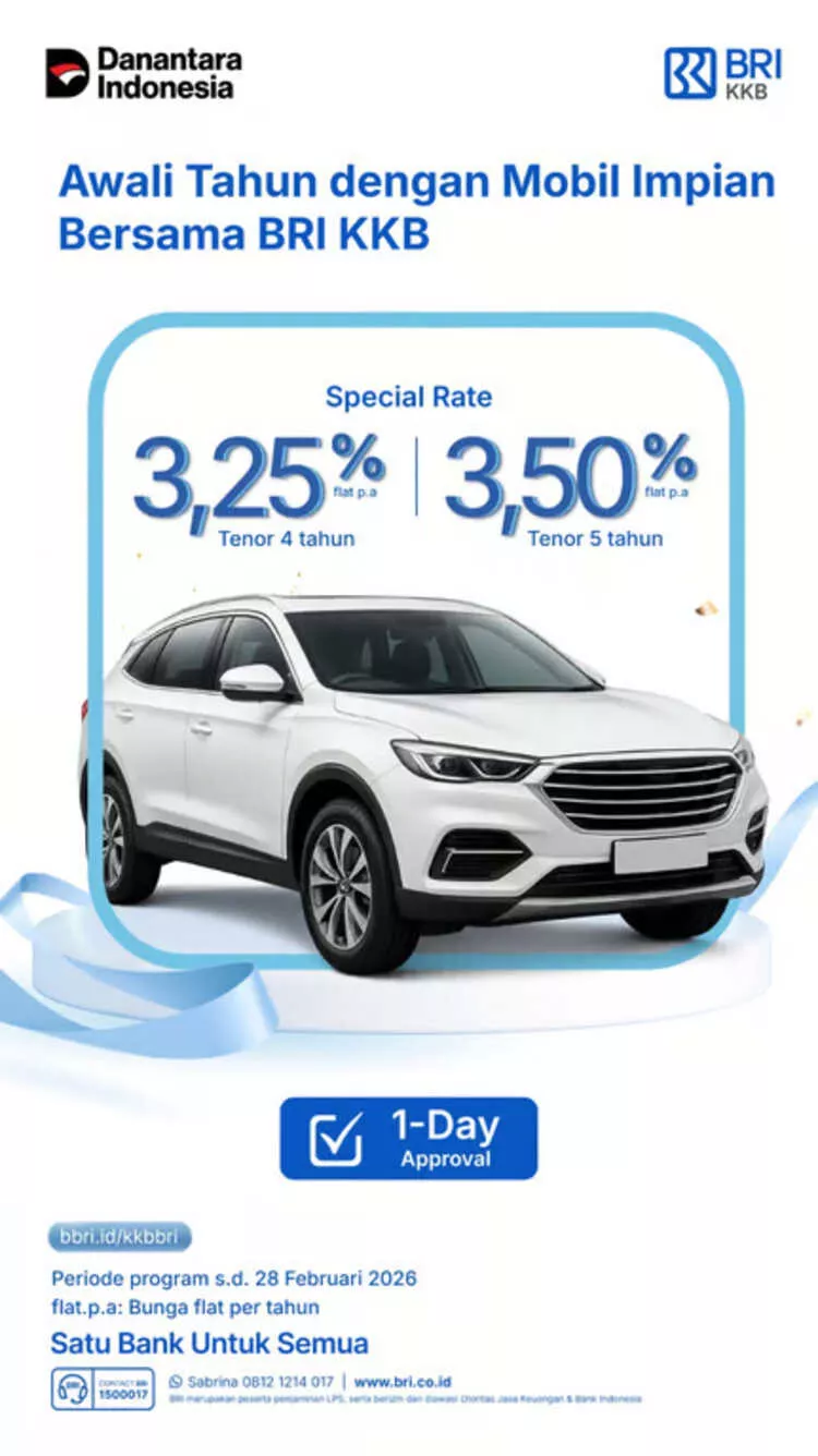 Pasar Mobil Baru Awal Tahun Menguat, BRI Finance Hadirkan Solusi Pembiayaan Kompetitif