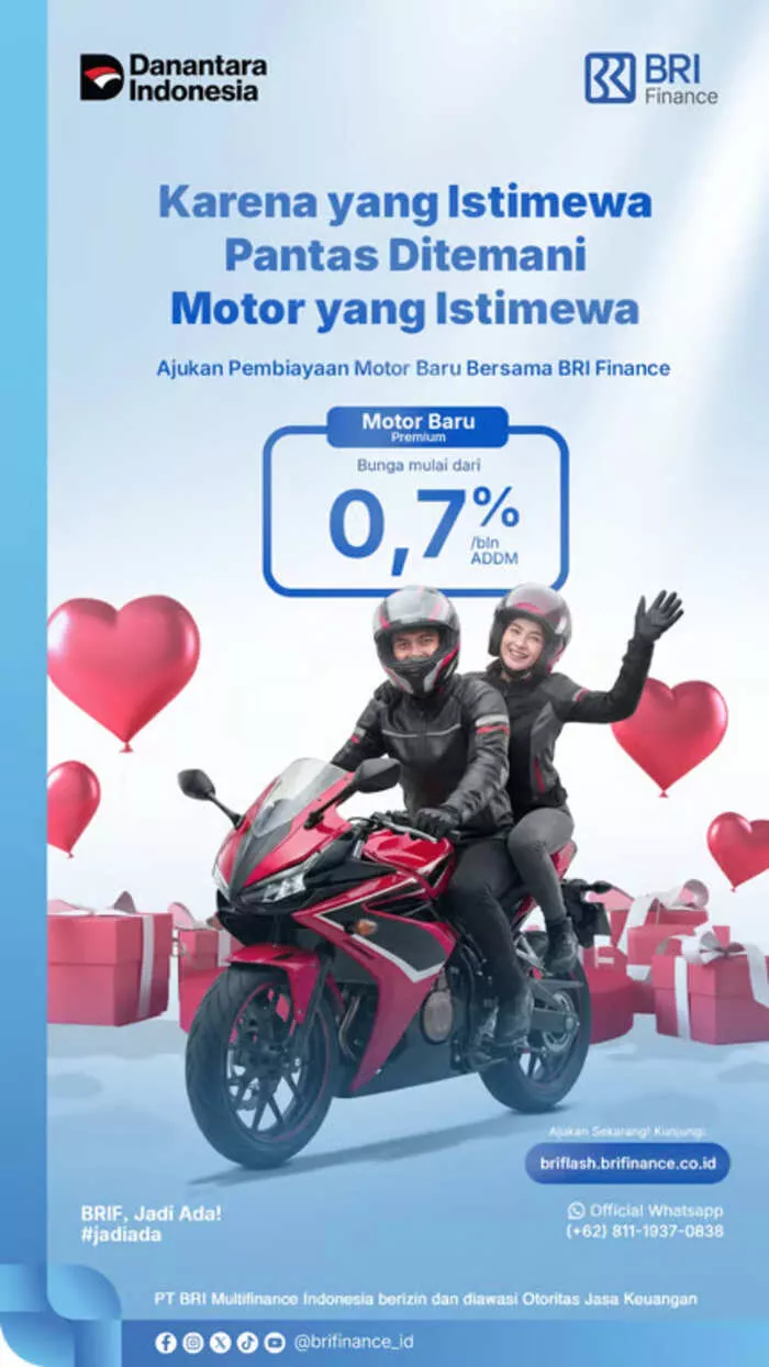 Karena yang Istimewa Pantas Ditemani Motor Istimewa, Cek Penawaran Spesial BRI Finance