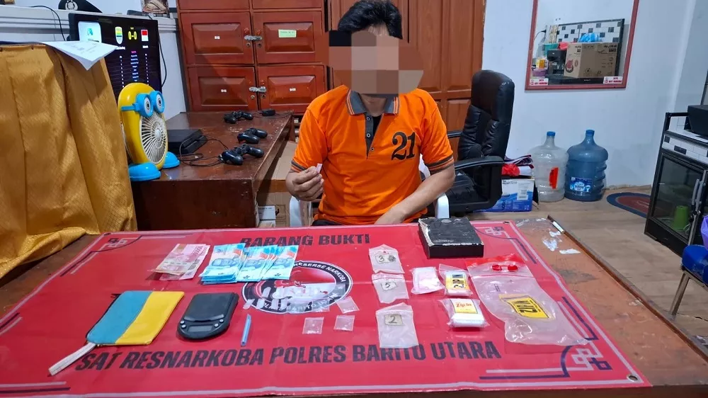 Polres Barito Utara Ungkap Kasus Sabu-sabu di Montallat, 17 Paket Diamankan