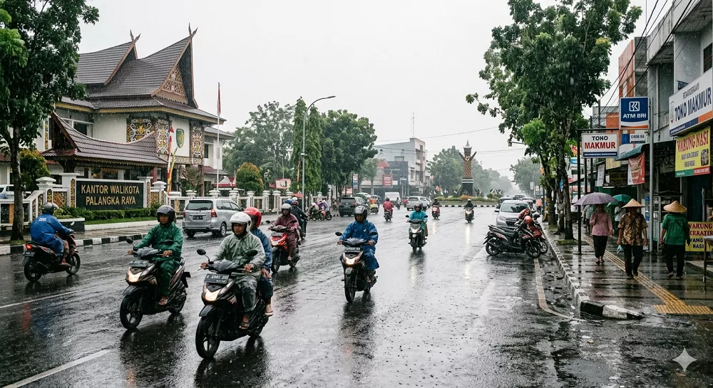 Prakiraan Cuaca Kalteng: Hujan Ringan Merata, Tapi Barito Utara Terancam Hujan Petir