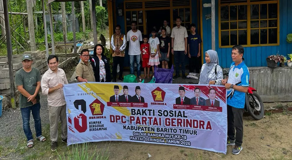Jelang HUT ke-18, Anggota DPRD Kalteng Dan Barito Timur Fraksi Gerindra Gelar Baksos di Tiga Panti Asuhan