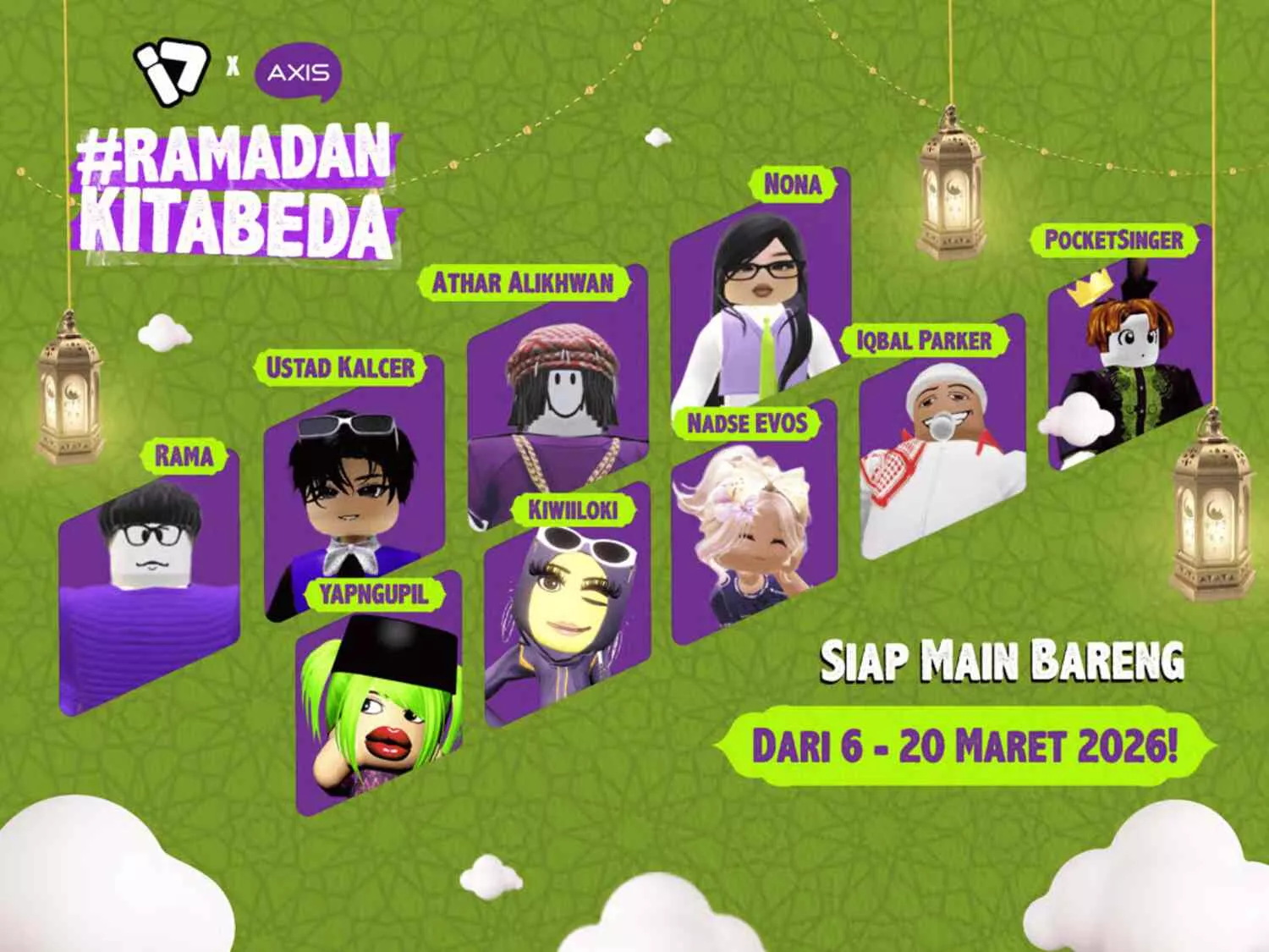 AXIS dan EVOS Hadirkan Pengalaman Ramadan Interaktif di Roblox Lewat Aktivasi #RamadanKitaBeda