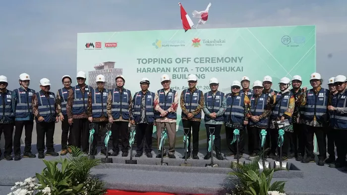 RSJPD Harapan Kita – Tokushukai Capai Topping Off, PTPP Hadirkan Smart Hospital Berteknologi Tinggi