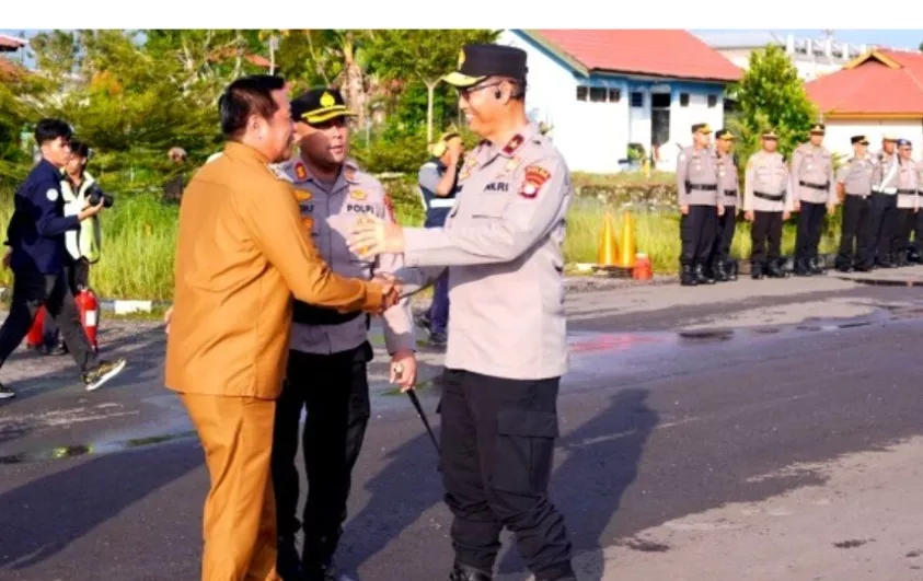 Wabup Felix Sambut Kunjungan Wakapolda, Stabilitas Keamanan Jadi Fondasi Pembangunan Barito Utara