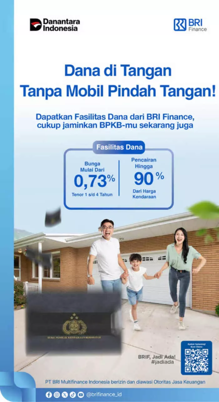 Dukung Kenyamanan Mobilitas, BRI Finance Tawarkan Fasilitas Dana yang Aman dan Fleksibel