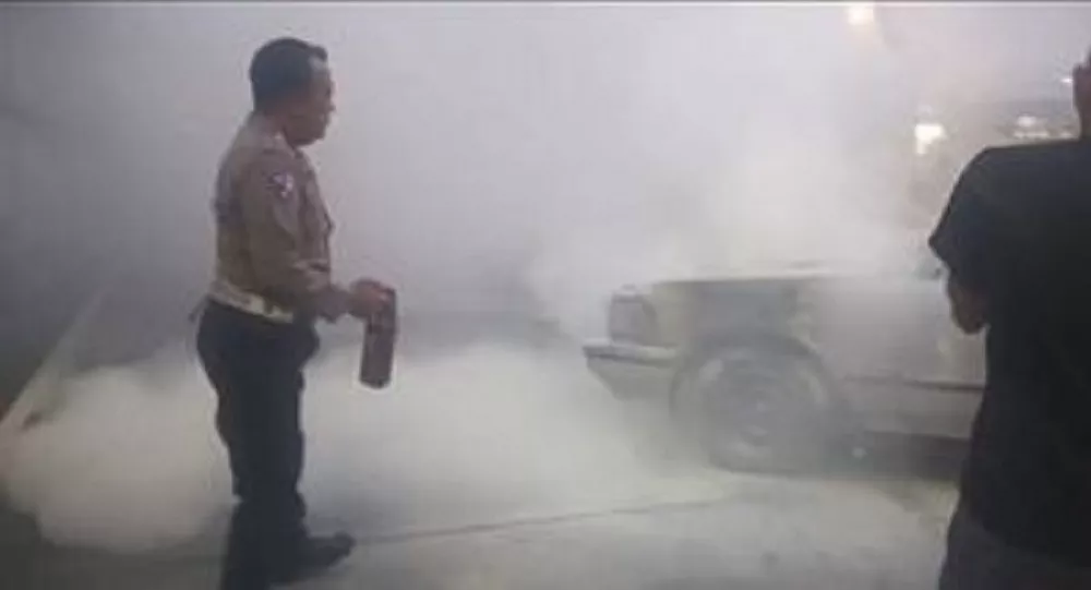 Mudik Belum Sampai di Kampung Halaman, Mobil Pria Ini Terbakar di Rest Area