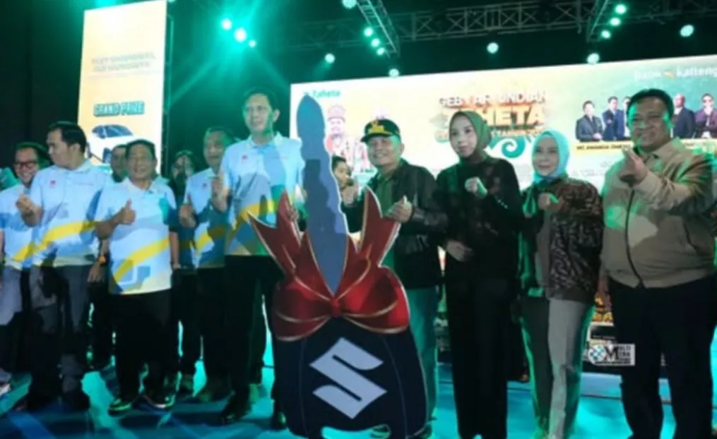 Heriyus Hadiri Malam Puncak Gebyar Undian Taheta XXIX Bank Kalteng