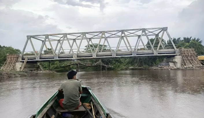 Pemdes dan Warga Budi Mufakat Apresiasi Pembangunan Jembatan Sei STI