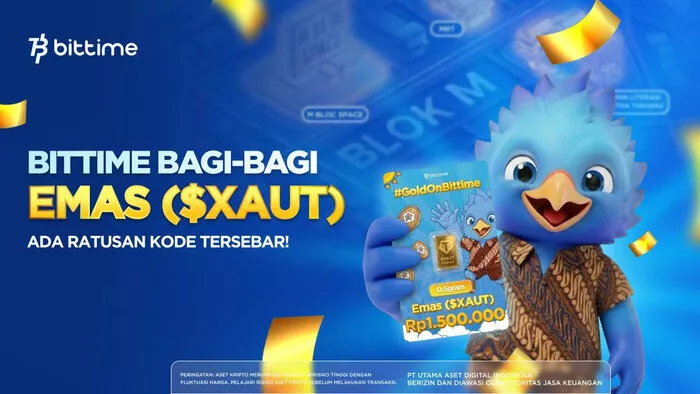 Bittime Kampanye #FindingGoldInBlokM Bagikan Emas (XAUT) di Tengah Gejolak Ekonomi