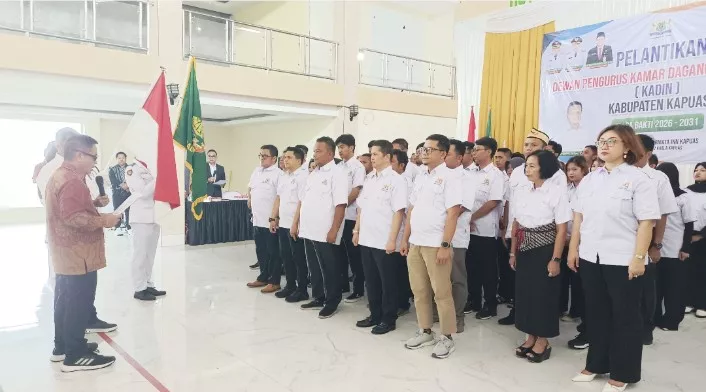 Pengurus KADIN Kapuas Masa Bakti 2026–2031 Resmi Dilantik, Wabup Dodo Dorong Sinergi Perkuat Ekonomi Daerah