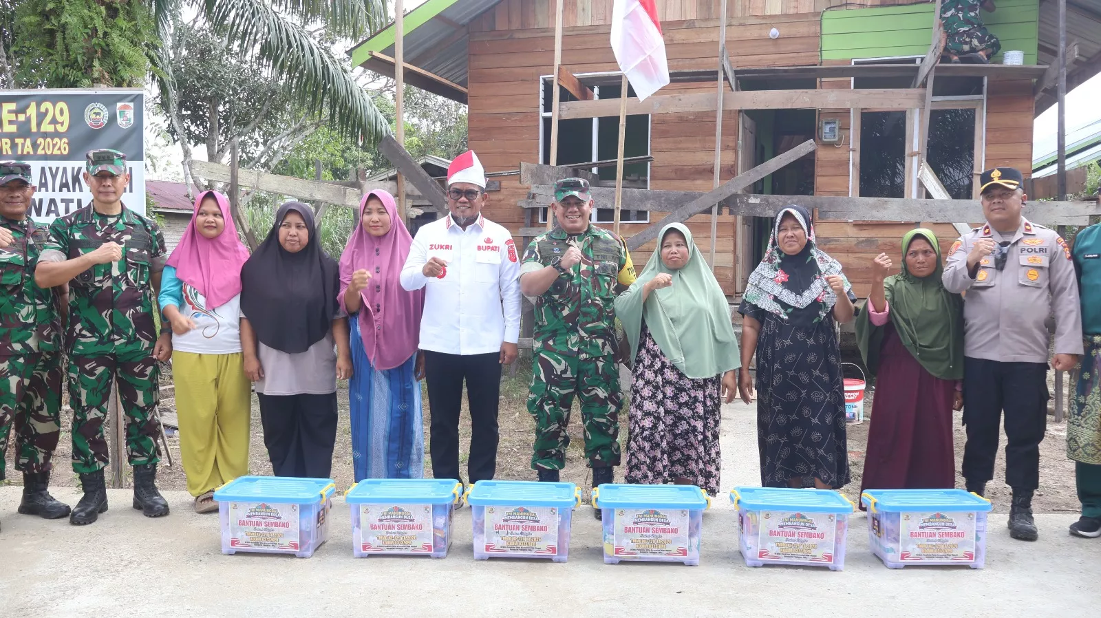 Tinjau Hasil Pembangunan TMMD ke-129, Tim Wasev Mabesad  Brigjen TNI Zulfirman Chaniago, S.I.P., M.Han Evaluasi Sasaran Fisik.