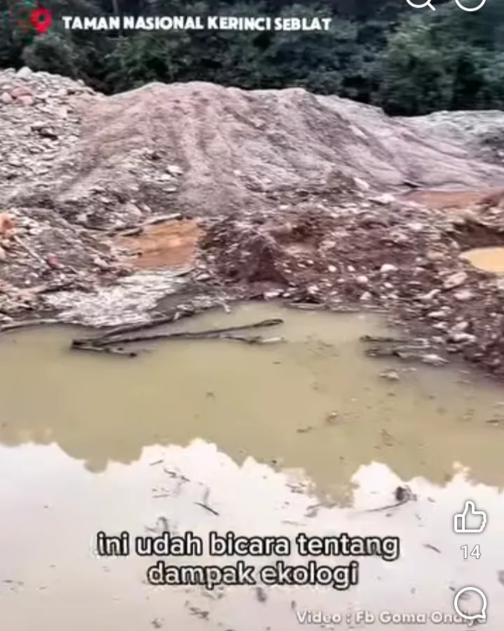 PETI Diduga Menggerogoti TNKS di Kerinci, Video Ungkap Kerusakan Hutan dan Puluhan Alat Berat