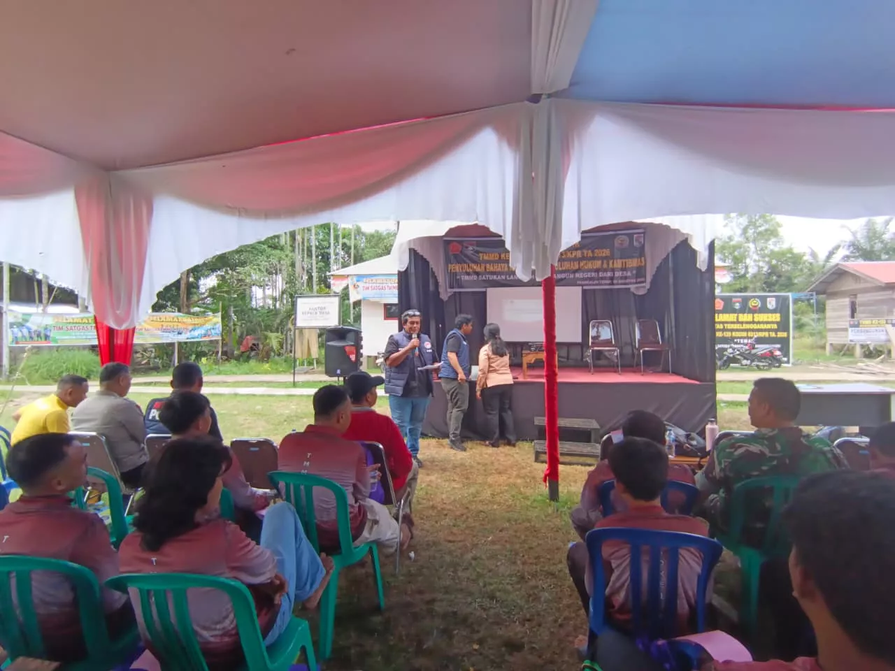 Cegah Narkoba dan Pelanggaran Hukum, TMMD ke-129 Kodim 0313/KPR Sosialisasi ke Remaja Pangkalan Terap