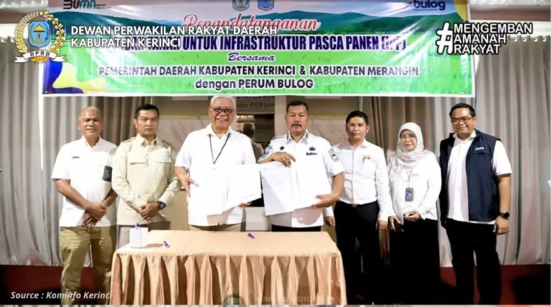 Pemkab Kerinci Perkuat Ketahanan Pangan, Teken NPHD Bersama Perum BULOG