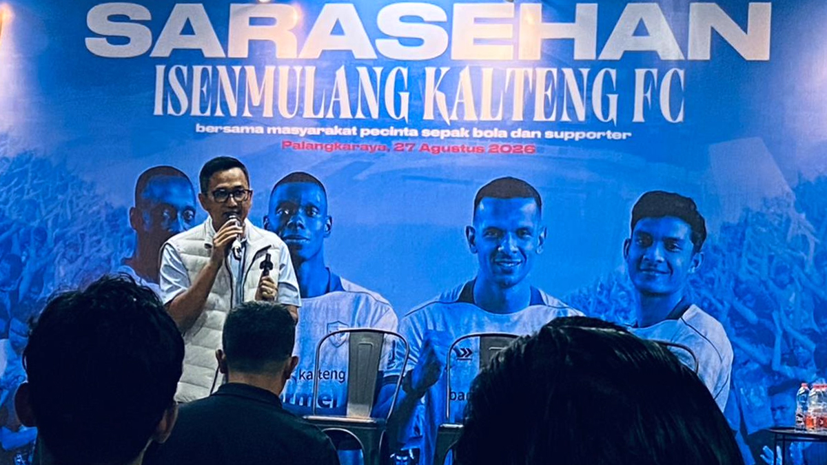 Presiden Klub Isen Mulang Kalteng FC, Eko Setyawan, dalam Sarasehan Isen Mulang Kalteng FC di 808 Koffie, Palangka Raya, Kamis (27/8/2026) malam.