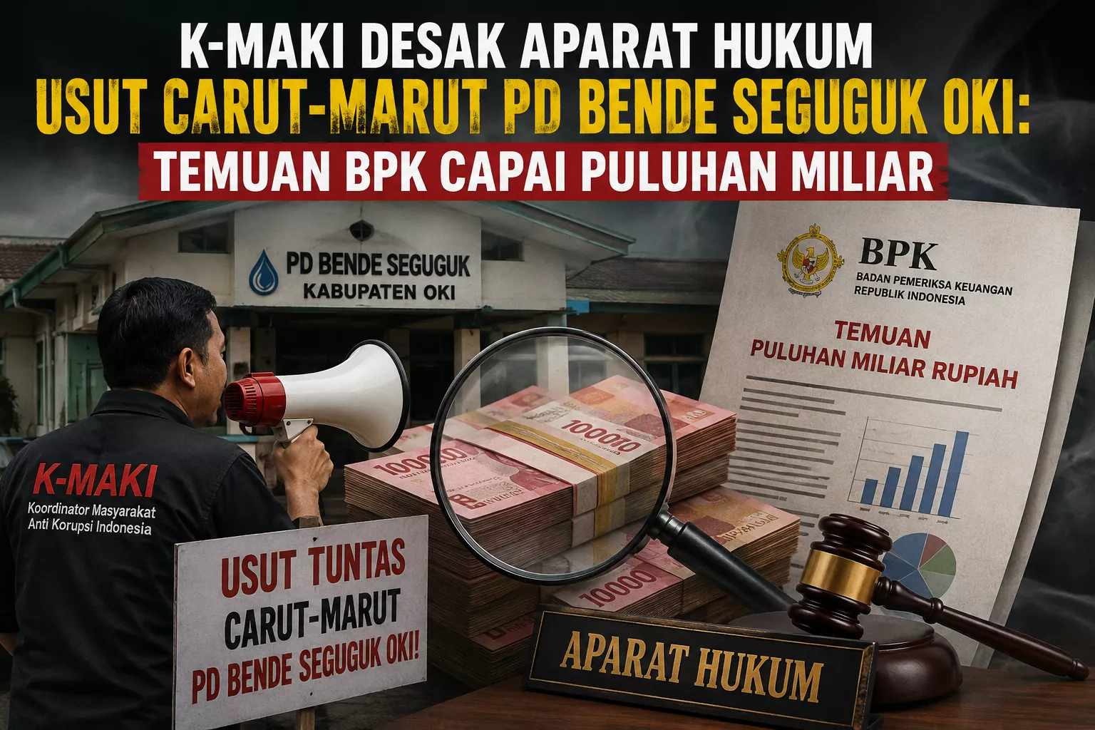 K-MAKI Desak Aparat Hukum Usut Carut-Marut PD Bende Seguguk OKI: Temuan BPK Capai Puluhan Miliar