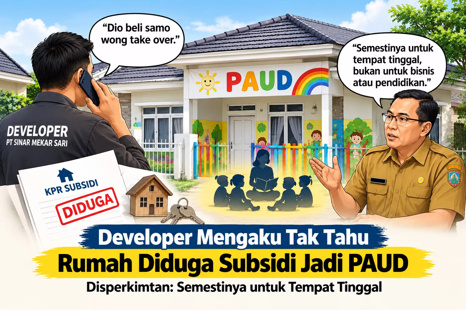 Developer Mengaku Tak Tahu Rumah Diduga Subsidi Jadi PAUD, Disperkimtan: Semestinya untuk Tempat Tinggal